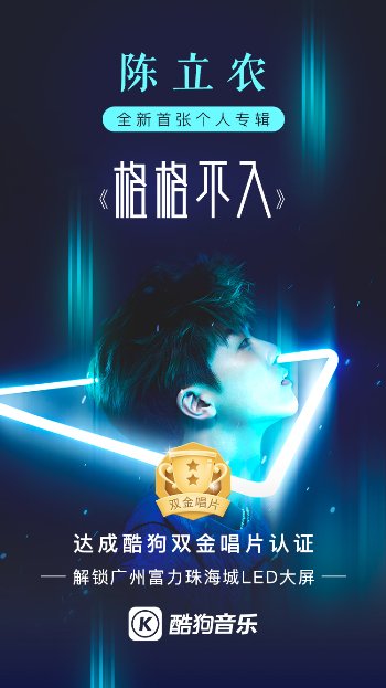 陈立农《格格不入》专辑上线 酷狗两天销量惊人