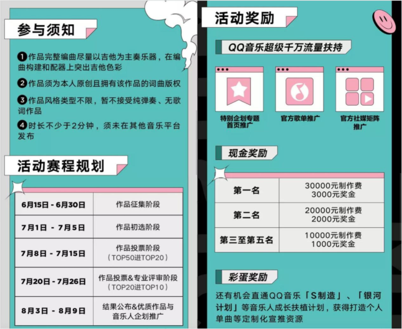 QQ音乐开放平台再抛橄榄枝,“走唱吉他社”创作大赛火热进行中