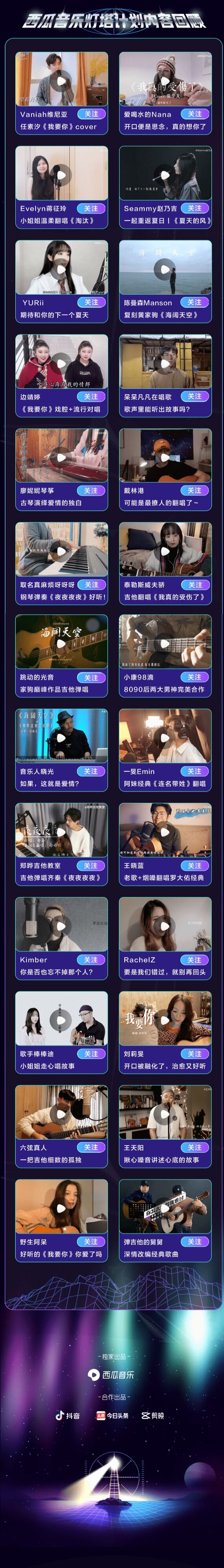 西瓜音乐灯塔计划3强选手诞生!正式进军音乐市场